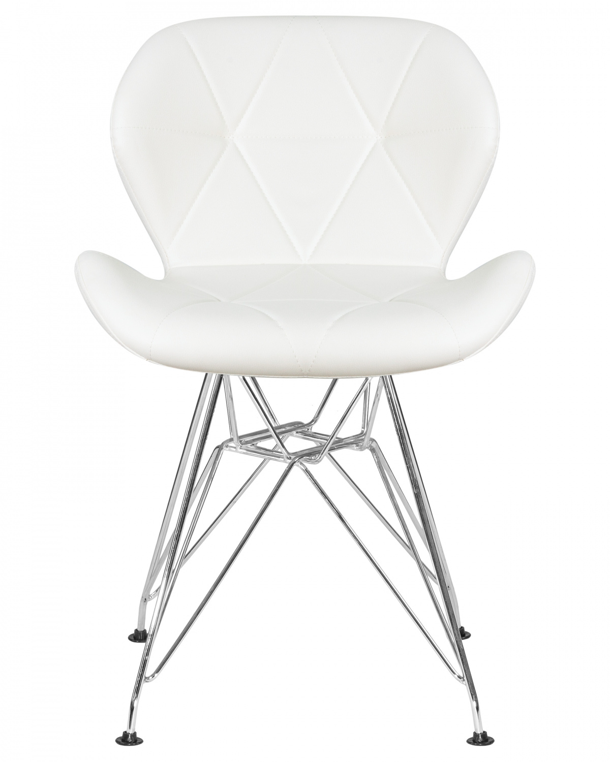 Стул обеденный DOBRIN BUTTERFLY CHROME, ножки хром, цвет белый