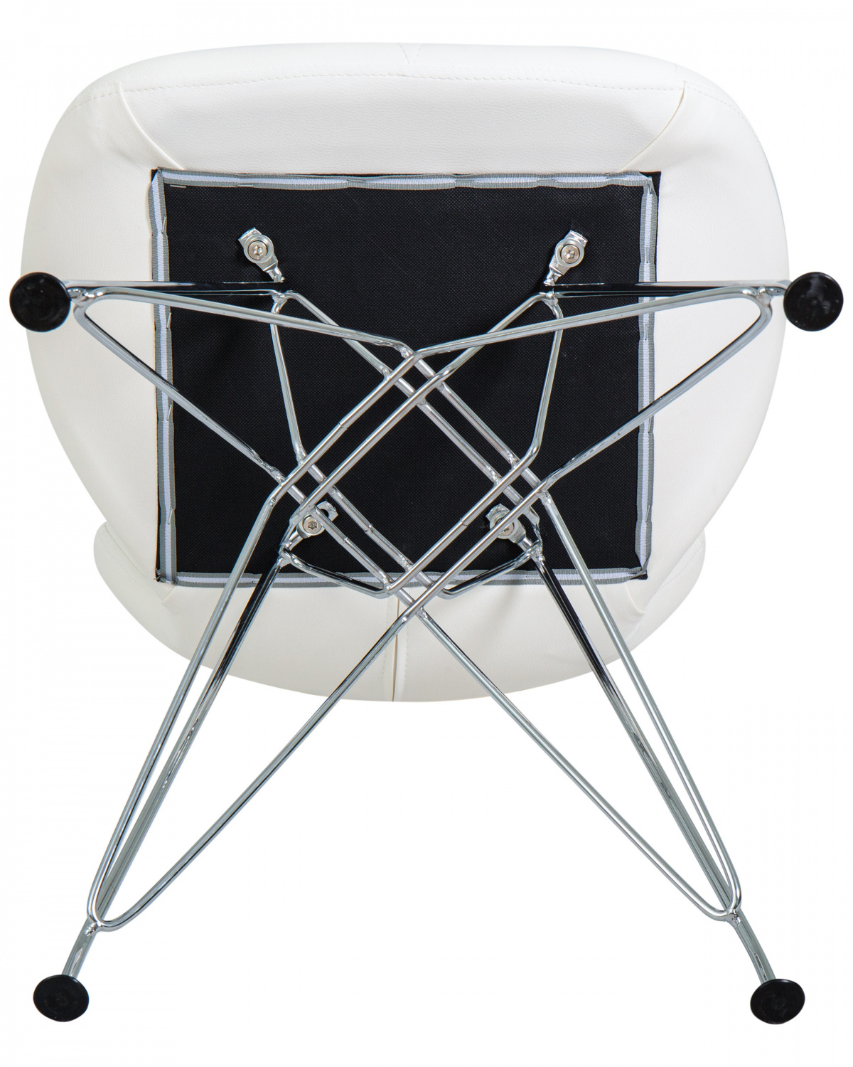 Стул обеденный DOBRIN BUTTERFLY CHROME, ножки хром, цвет белый