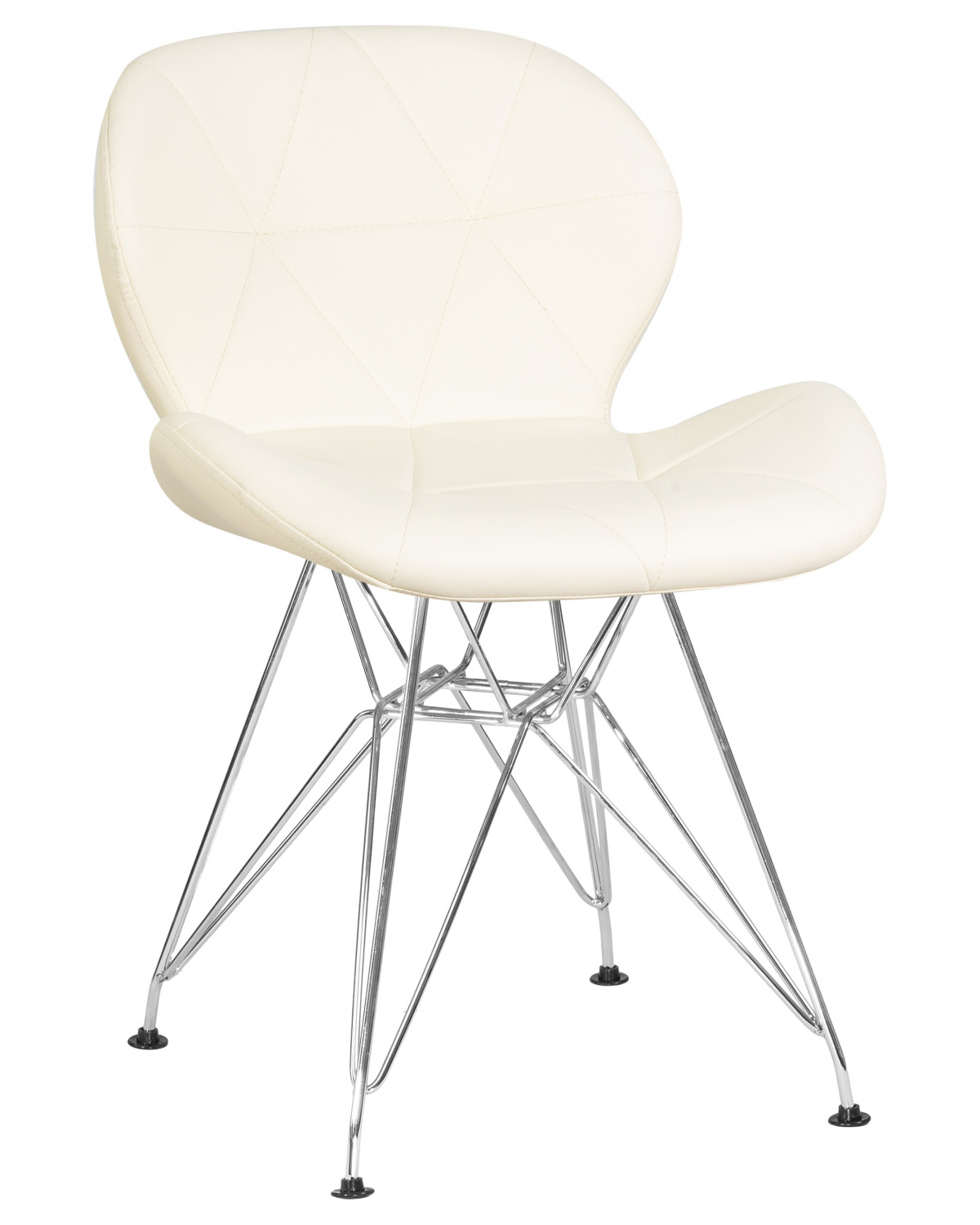 Стул обеденный DOBRIN BUTTERFLY CHROME, ножки хром, цвет кремовый