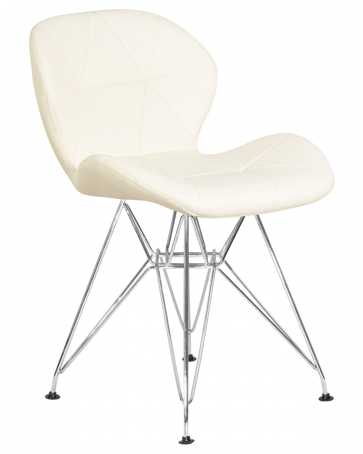 Стул обеденный DOBRIN BUTTERFLY CHROME, ножки хром, цвет кремовый