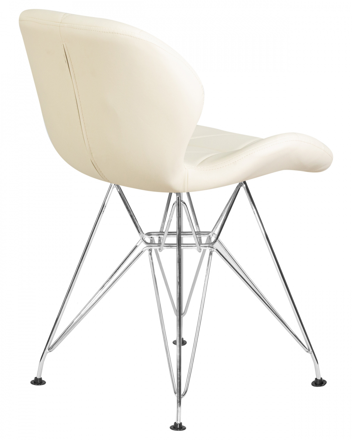 Стул обеденный DOBRIN BUTTERFLY CHROME, ножки хром, цвет кремовый