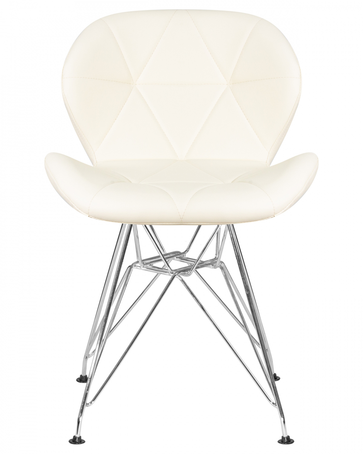 Стул обеденный DOBRIN BUTTERFLY CHROME, ножки хром, цвет кремовый