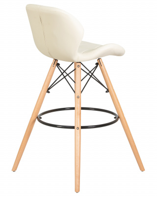 Стул барный DOBRIN BUTTERFLY BAR, ножки светлый бук, цвет кремовый