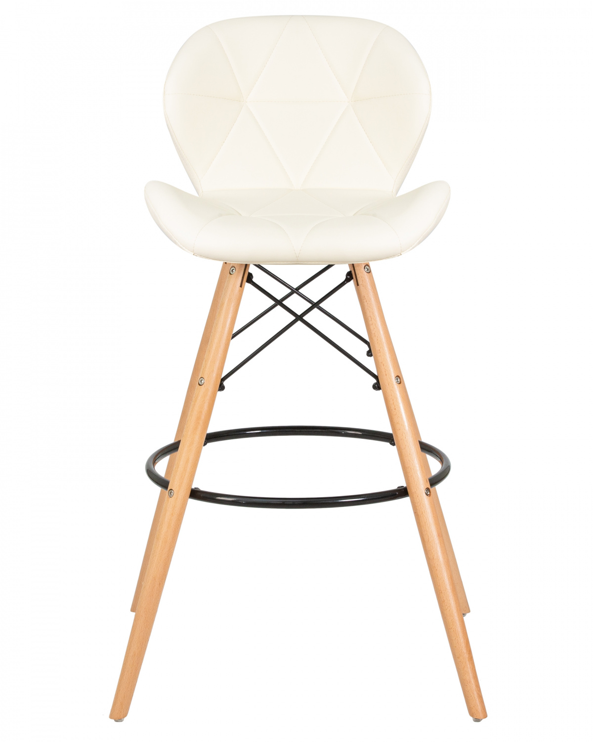 Стул барный DOBRIN BUTTERFLY BAR, ножки светлый бук, цвет кремовый