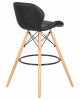 Стул барный DOBRIN BUTTERFLY BAR, ножки светлый бук, цвет чёрный