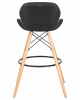 Стул барный DOBRIN BUTTERFLY BAR, ножки светлый бук, цвет чёрный