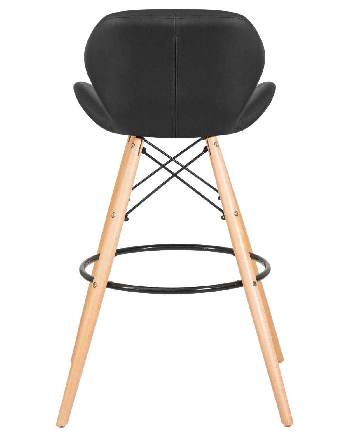 Стул барный DOBRIN BUTTERFLY BAR, ножки светлый бук, цвет чёрный