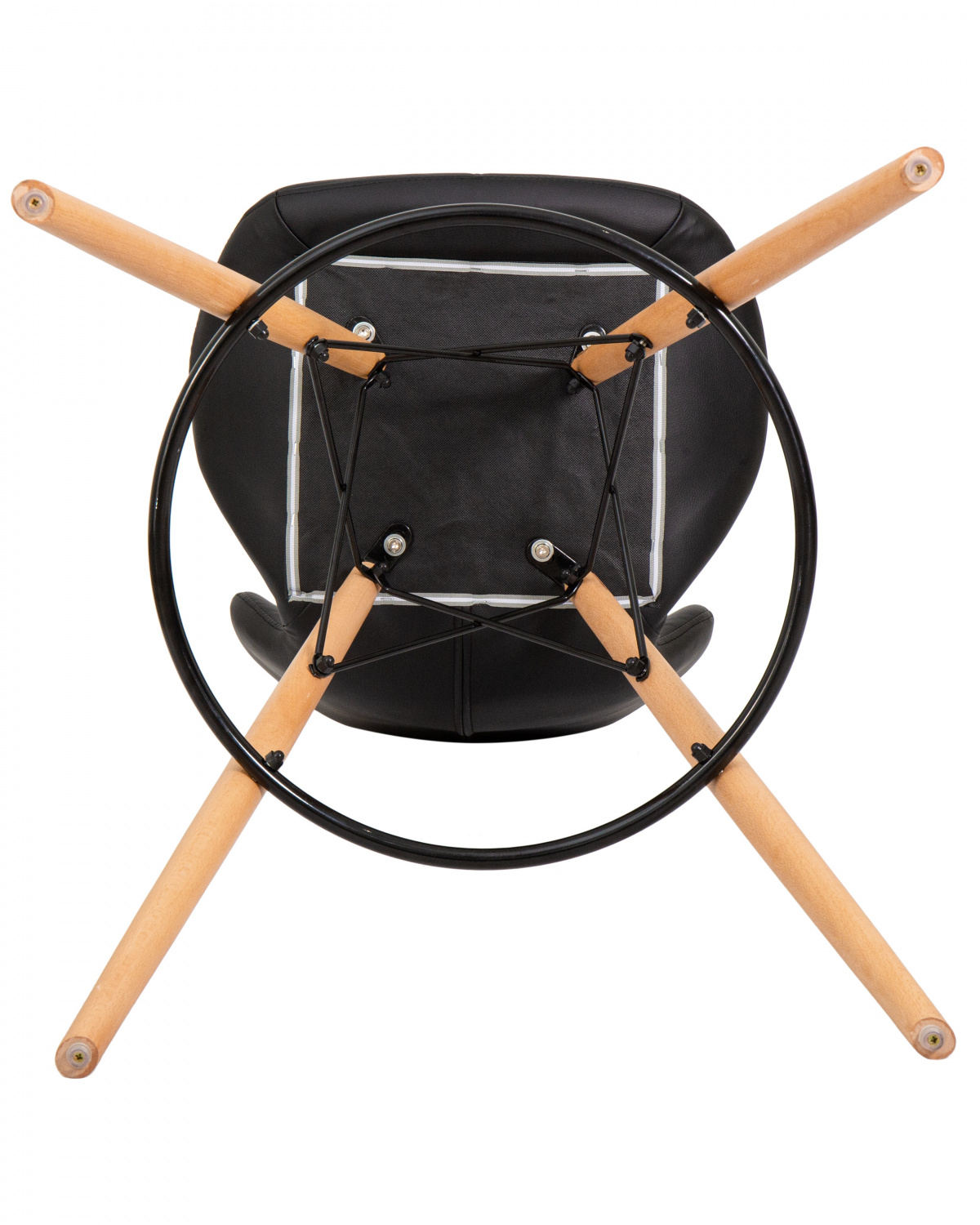 Стул барный DOBRIN BUTTERFLY BAR, ножки светлый бук, цвет чёрный