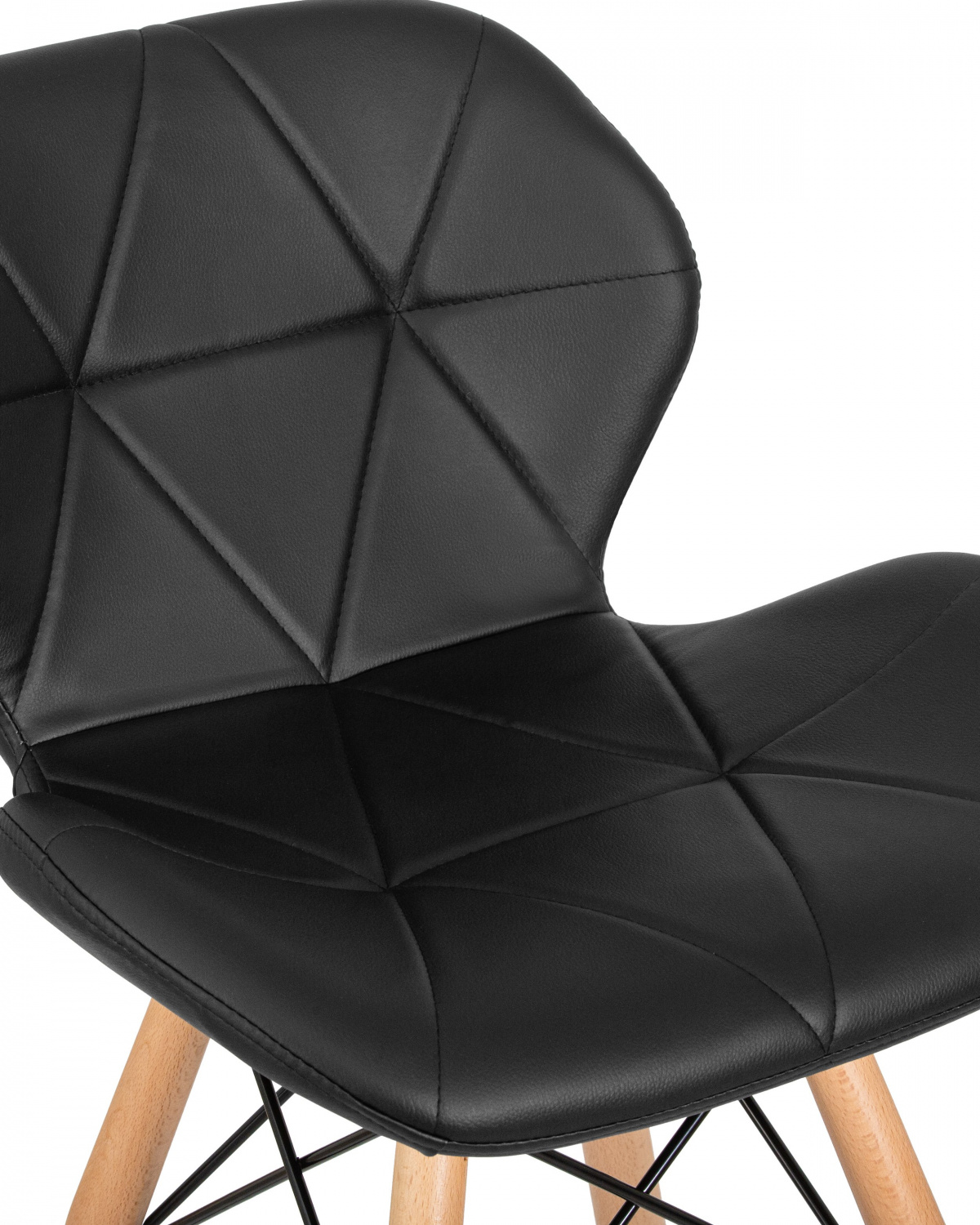 Стул барный DOBRIN BUTTERFLY BAR, ножки светлый бук, цвет чёрный