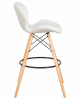 Стул барный DOBRIN BUTTERFLY BAR, ножки светлый бук, цвет белый