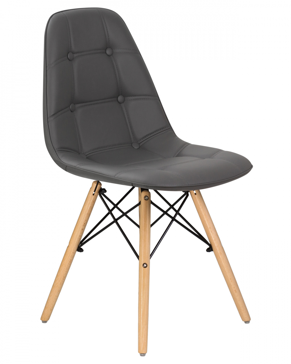 Стул обеденный DOBRIN BENNET, ножки светлый бук, серый