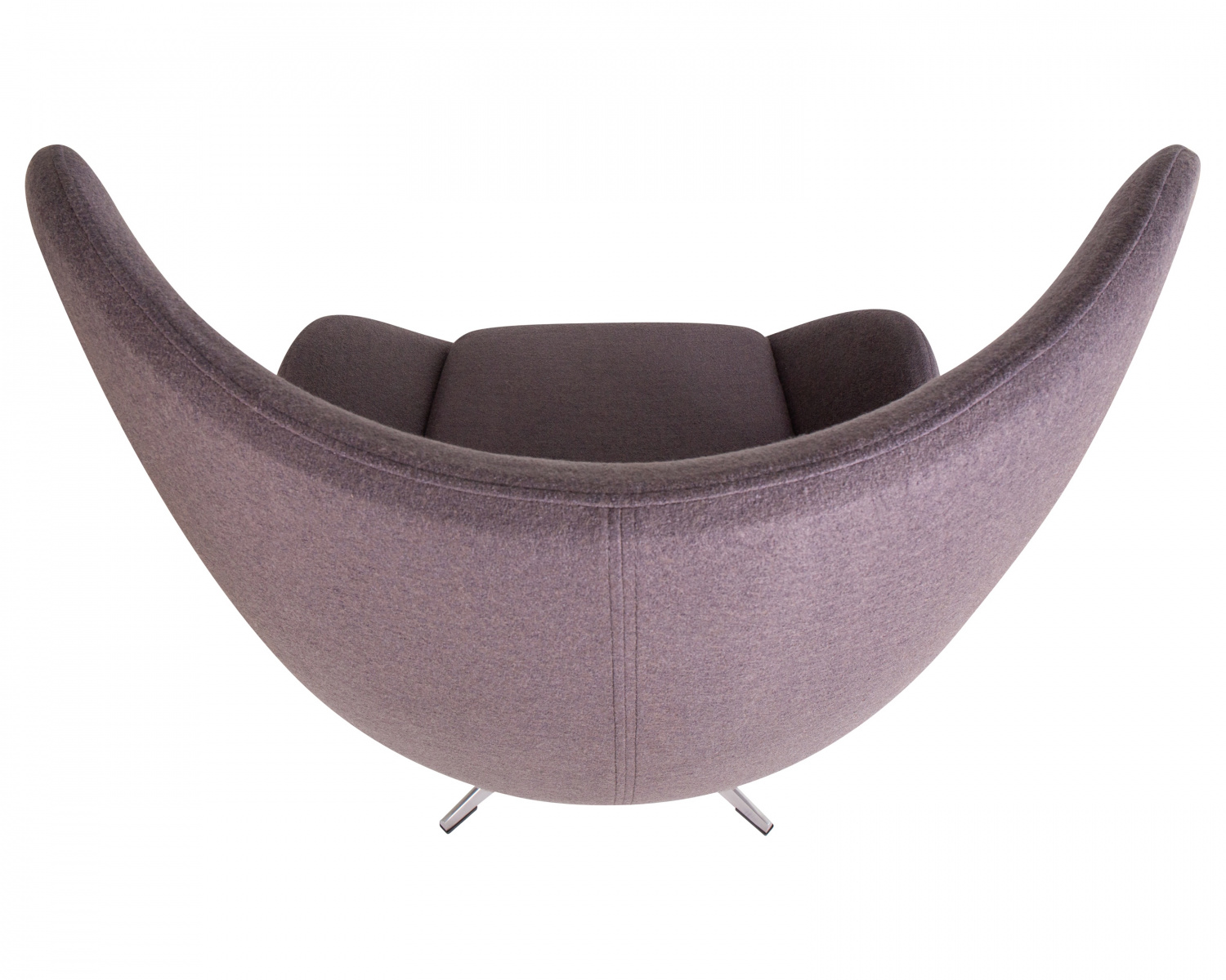 Кресло дизайнерское DOBRIN EGG, серая ткань AF7