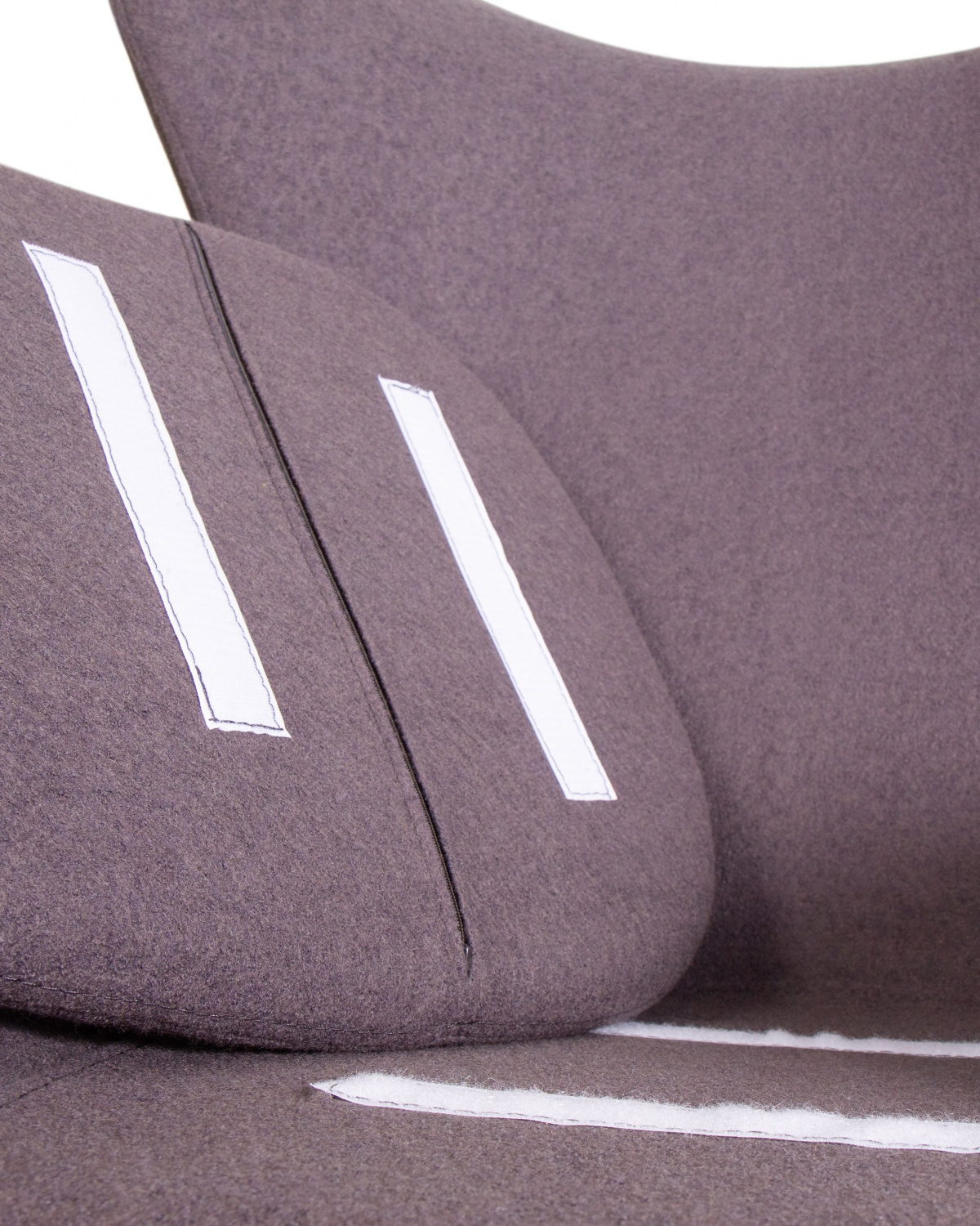 Кресло дизайнерское DOBRIN EGG, серая ткань AF7