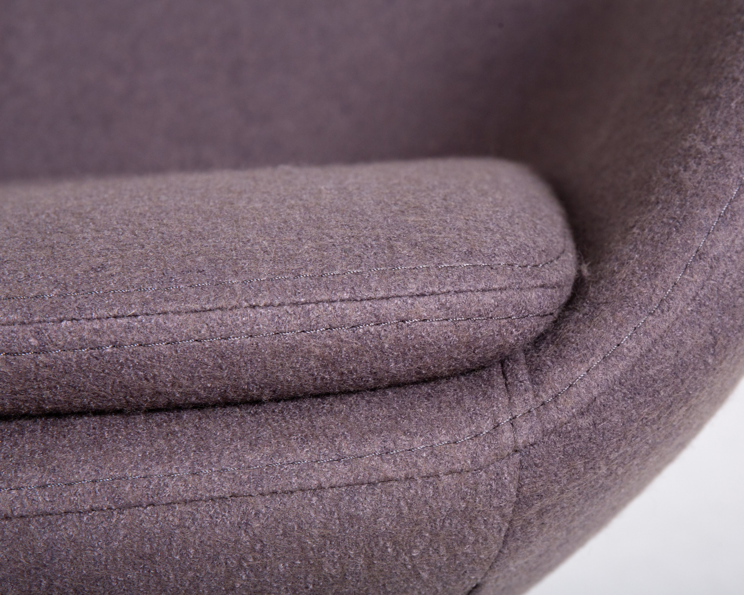 Кресло дизайнерское DOBRIN EGG, серая ткань AF7