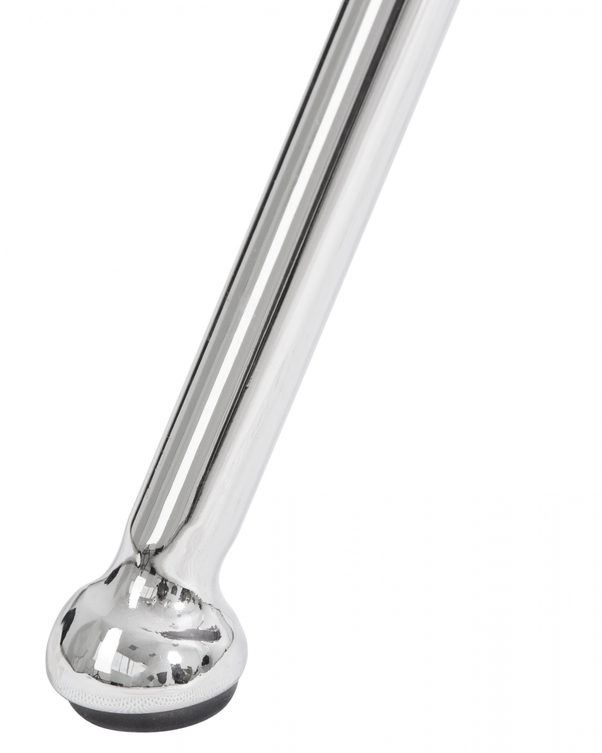 Кресло дизайнерское DOBRIN EMILY, серая ткань AF7, хромированная сталь