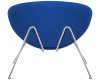 Кресло дизайнерское DOBRIN EMILY, синяя ткань AF6, хромированная сталь