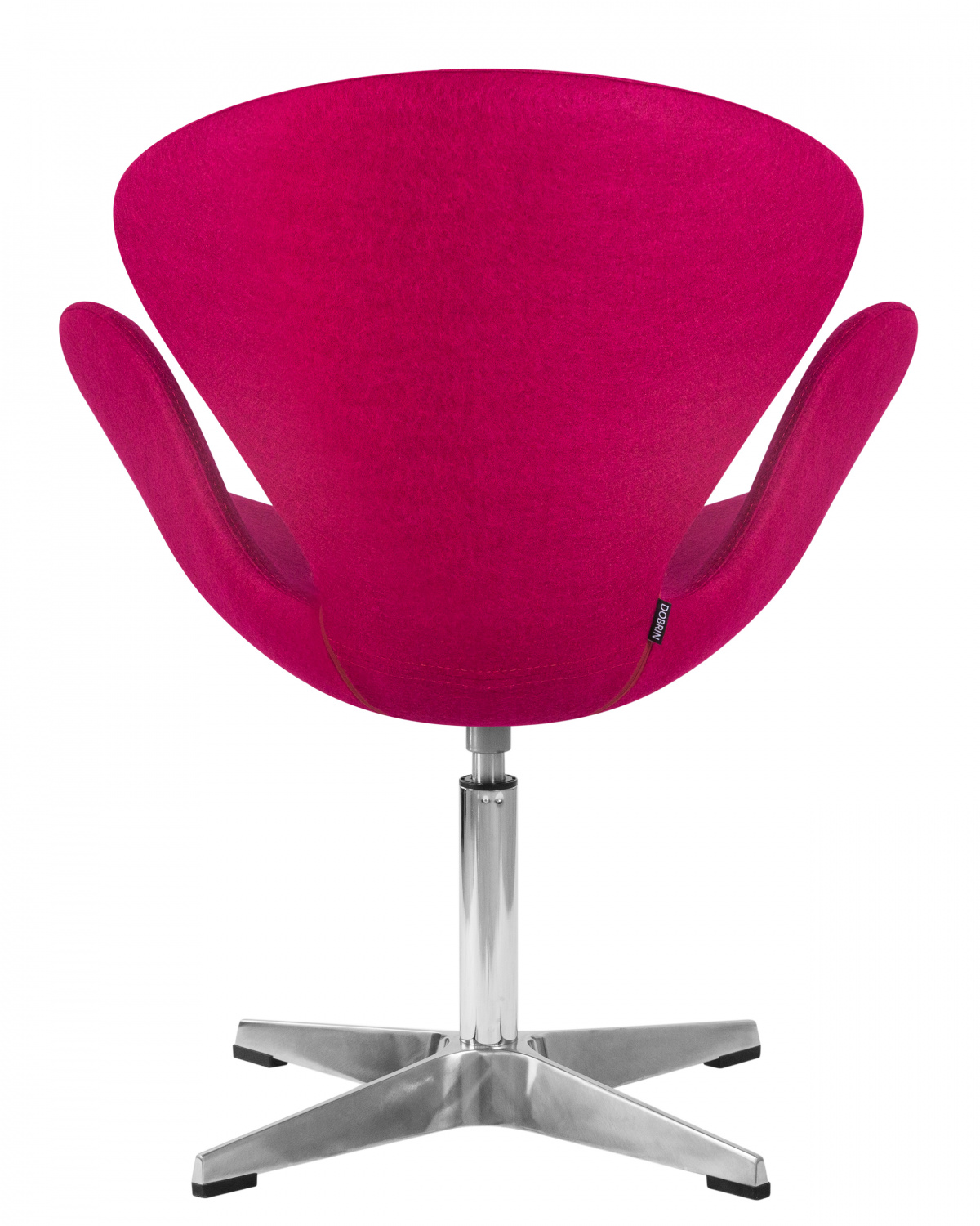 Кресло дизайнерское DOBRIN SWAN, бордо ткань AF5, алюминиевое основание