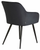 Стул обеденный DOBRIN ROBERT, черные матовые ножки, велюр V108-77 Чёрный