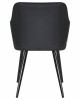 Стул обеденный DOBRIN ROBERT, черные матовые ножки, велюр V108-77 Чёрный