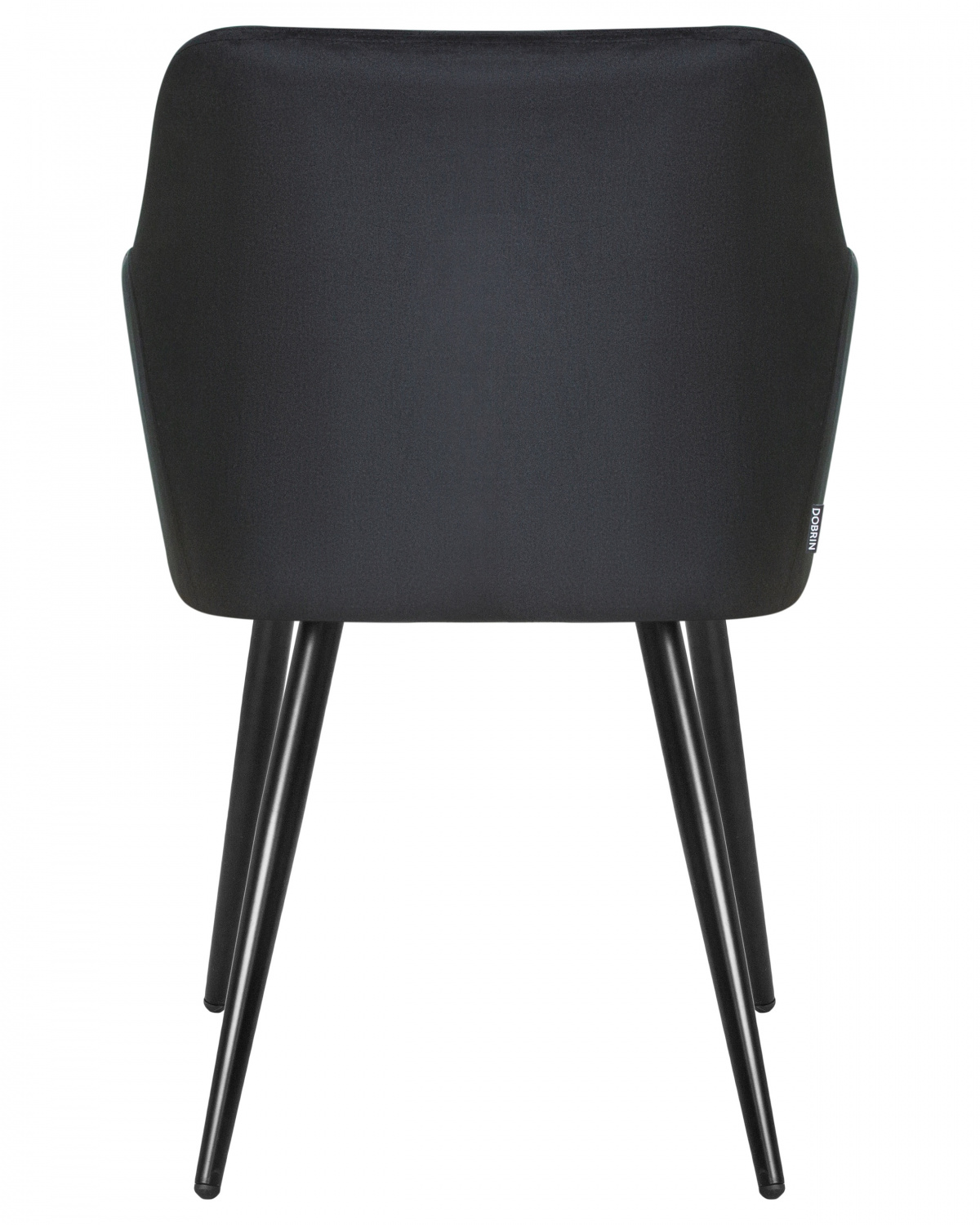 Стул обеденный DOBRIN ROBERT, черные матовые ножки, велюр V108-77 Чёрный
