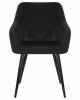 Стул обеденный DOBRIN ROBERT, черные матовые ножки, велюр V108-77 Чёрный