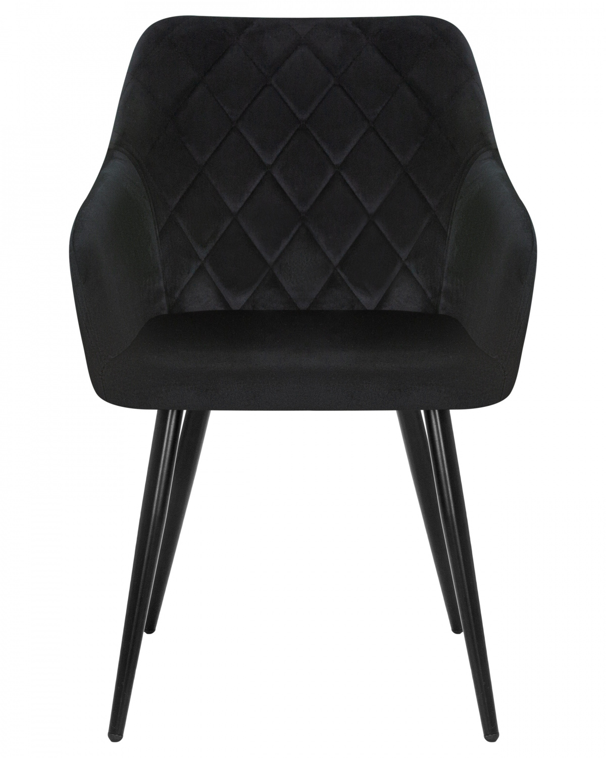 Стул обеденный DOBRIN ROBERT, черные матовые ножки, велюр V108-77 Чёрный