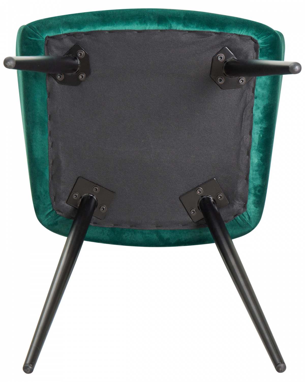 Стул обеденный DOBRIN ROBERT, черные матовые ножки, велюр V108-64 Зелёный
