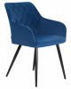 Стул обеденный DOBRIN ROBERT, черные матовые ножки, велюр V108-67 Тёмно-синий