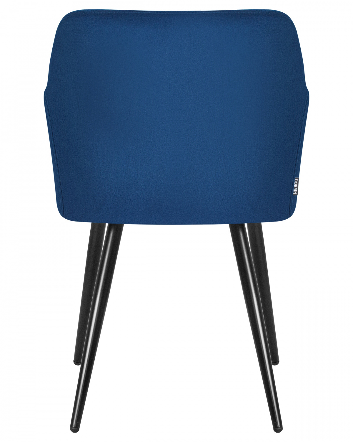 Стул обеденный DOBRIN ROBERT, черные матовые ножки, велюр V108-67 Тёмно-синий