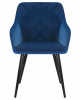 Стул обеденный DOBRIN ROBERT, черные матовые ножки, велюр V108-67 Тёмно-синий