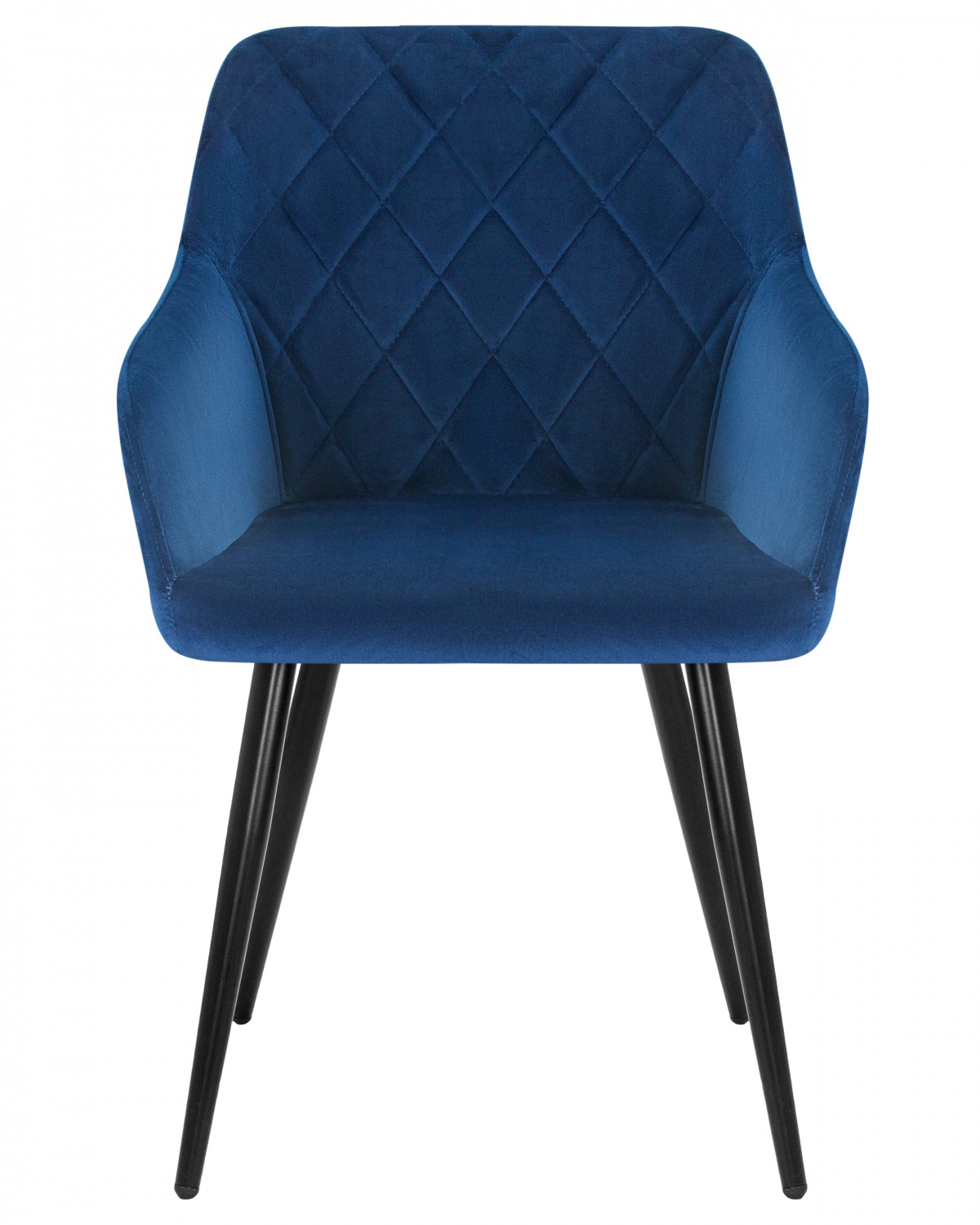 Стул обеденный DOBRIN ROBERT, черные матовые ножки, велюр V108-67 Тёмно-синий