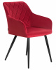 Стул обеденный DOBRIN ROBERT, черные матовые ножки, велюр V108-37 Бордовый