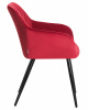 Стул обеденный DOBRIN ROBERT, черные матовые ножки, велюр V108-37 Бордовый