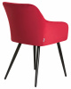 Стул обеденный DOBRIN ROBERT, черные матовые ножки, велюр V108-37 Бордовый