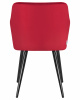 Стул обеденный DOBRIN ROBERT, черные матовые ножки, велюр V108-37 Бордовый