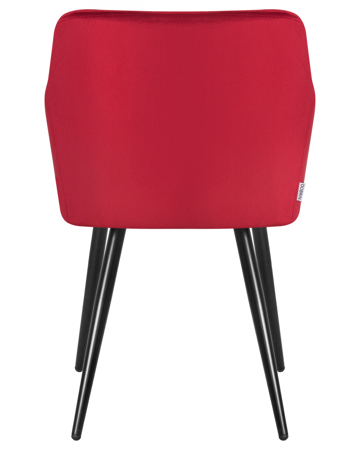 Стул обеденный DOBRIN ROBERT, черные матовые ножки, велюр V108-37 Бордовый
