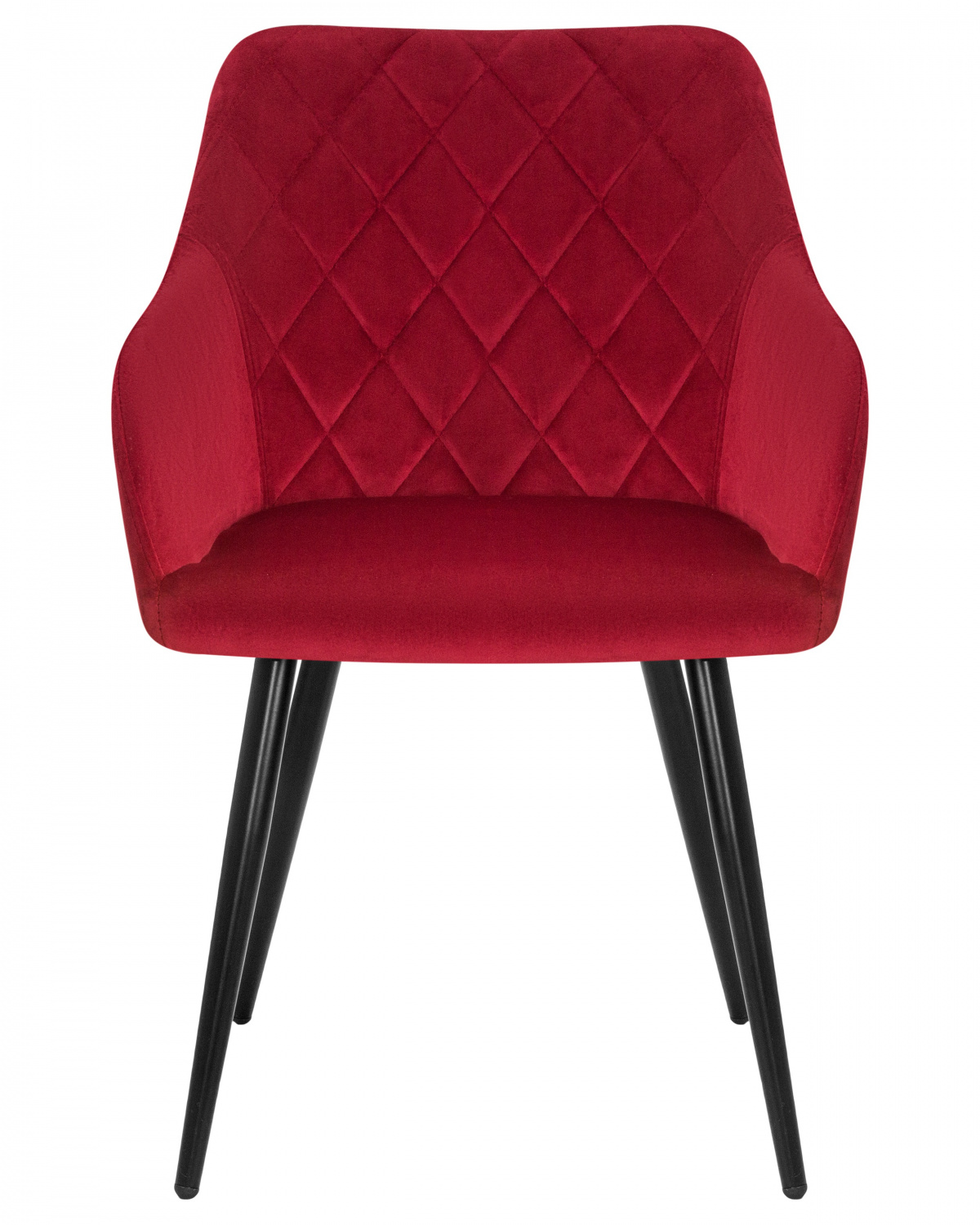 Стул обеденный DOBRIN ROBERT, черные матовые ножки, велюр V108-37 Бордовый