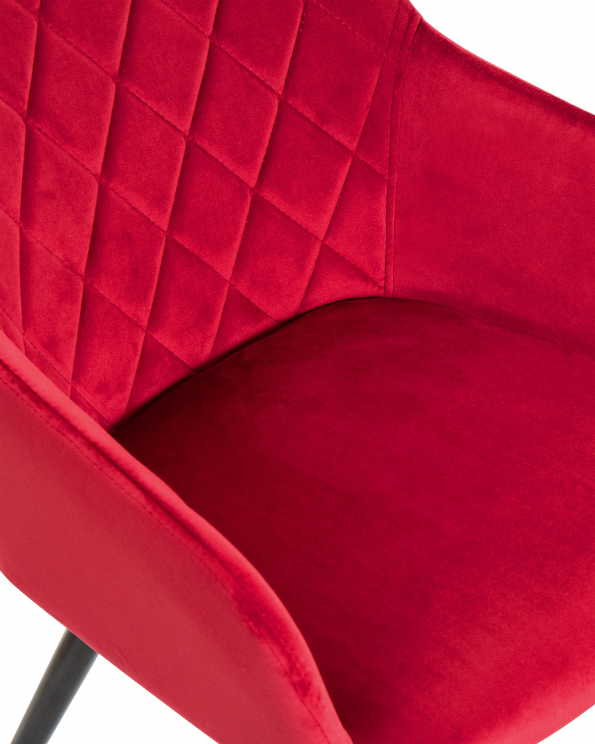 Стул обеденный DOBRIN ROBERT, черные матовые ножки, велюр V108-37 Бордовый