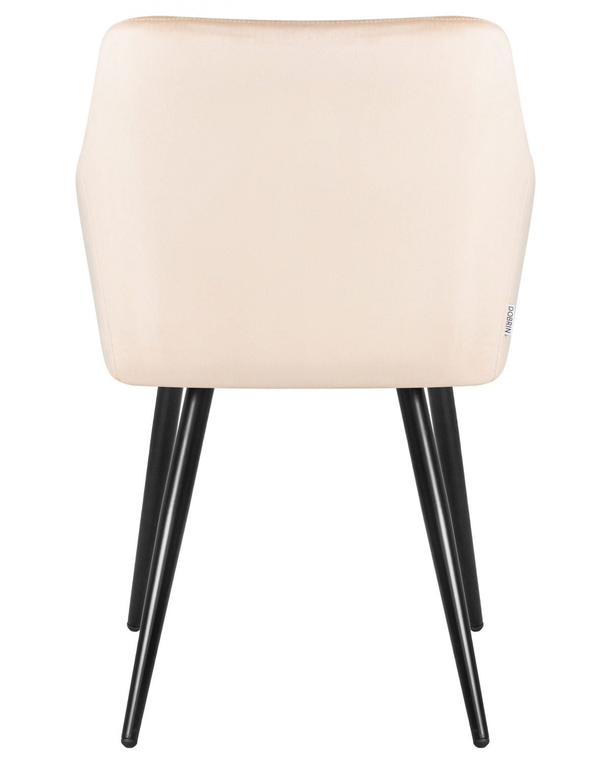 Стул обеденный DOBRIN ROBERT, черные матовые ножки, велюр V108-98 Бежевый
