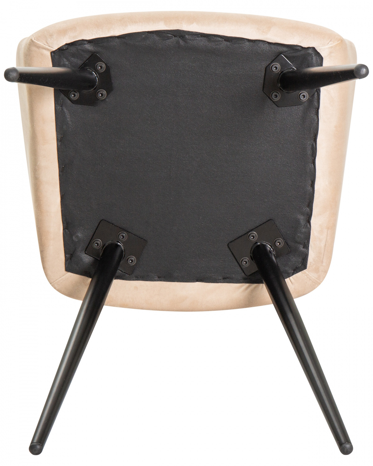 Стул обеденный DOBRIN ROBERT, черные матовые ножки, велюр V108-98 Бежевый