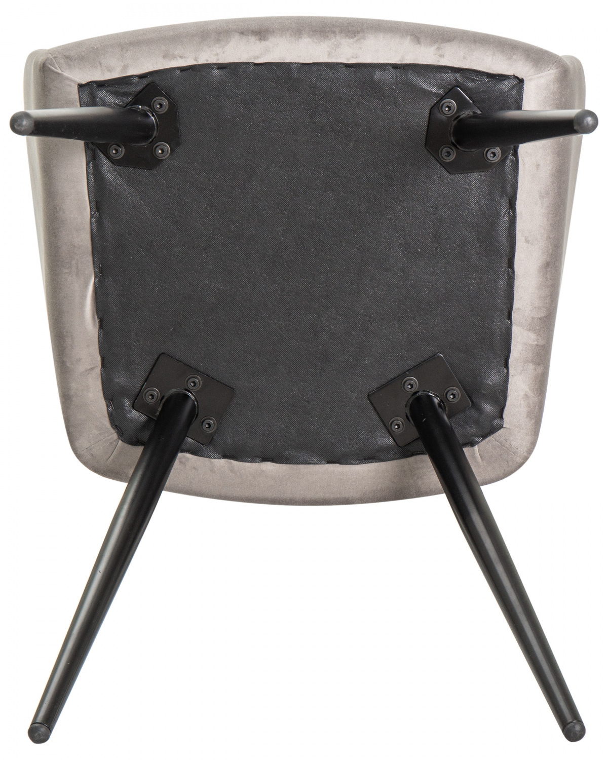 Стул обеденный DOBRIN ROBERT, черные матовые ножки, велюр V108-81 Серый