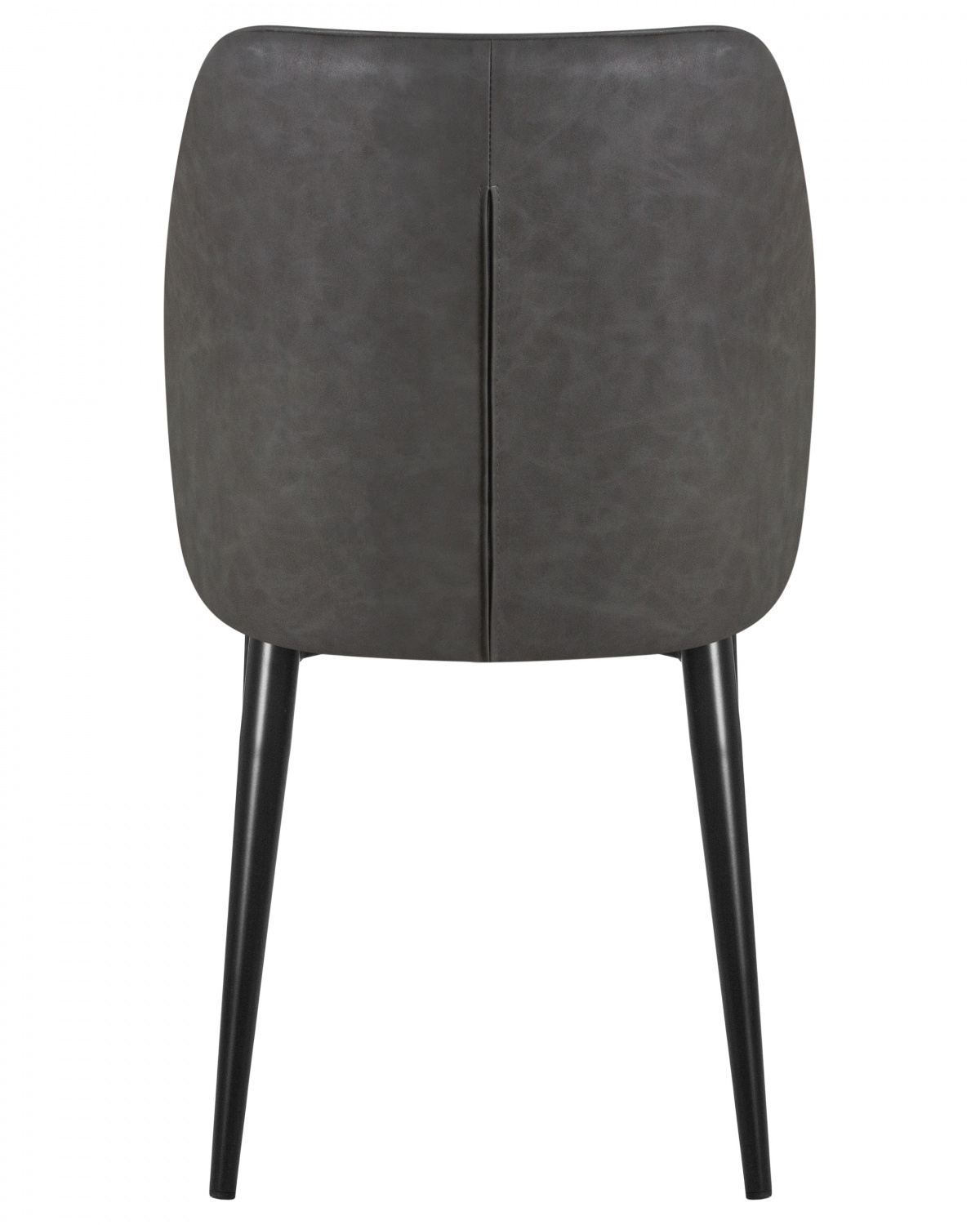 Стул обеденный DOBRIN KEVIN, черные матовые ножки, Сиденье серая ткань FC-09, Спинка антрацит кожзам RU-08