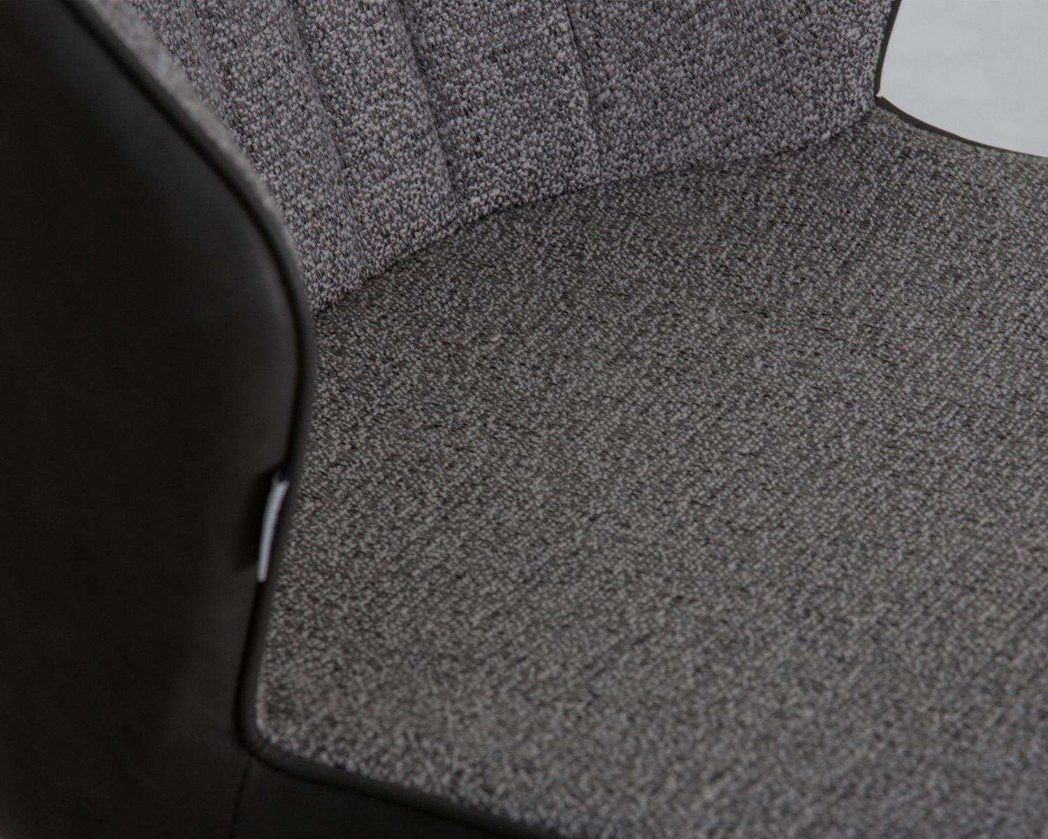 Стул обеденный DOBRIN KEVIN, черные матовые ножки, Сиденье серая ткань FC-09, Спинка антрацит кожзам RU-08