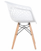Стул обеденный DOBRIN SAMWELL, ножки светлый бук, цвет белый (W-02)
