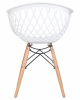 Стул обеденный DOBRIN SAMWELL, ножки светлый бук, цвет белый (W-02)