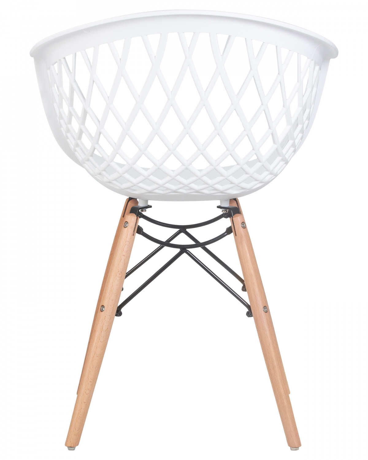 Стул обеденный DOBRIN SAMWELL, ножки светлый бук, цвет белый (W-02)