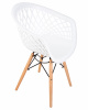 Стул обеденный DOBRIN SAMWELL, ножки светлый бук, цвет белый (W-02)