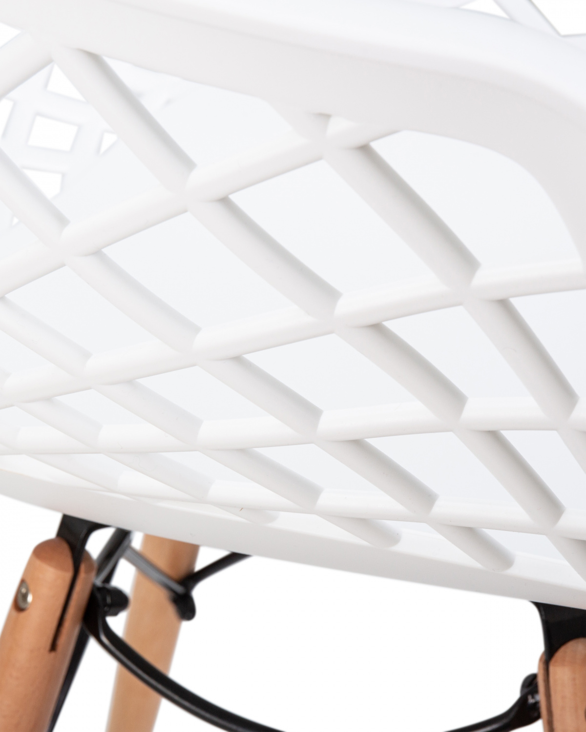 Стул обеденный DOBRIN SAMWELL, ножки светлый бук, цвет белый (W-02)