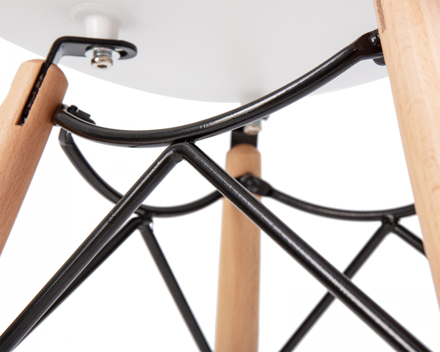 Стул обеденный DOBRIN SAMWELL, ножки светлый бук, цвет белый (W-02)