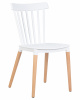 Стул обеденный DOBRIN THEO, ножки светлый бук, цвет белый (W-02)